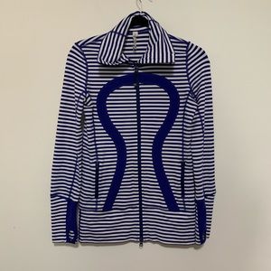 LULULEMON STRIPE ZIP UP JACKET 4/S